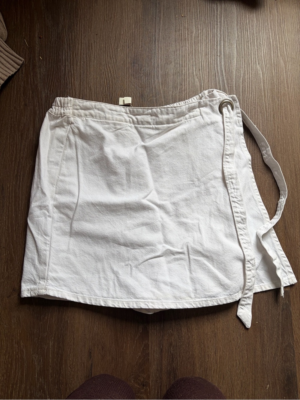 White Women's Wrap Skirt - Classic Casual